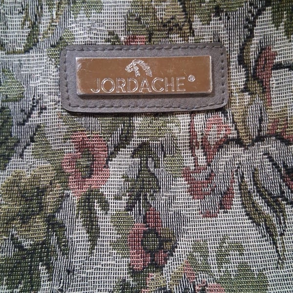 Jordache Floral Tapestry Overnight Travel Tote Duffel Bag Vintage