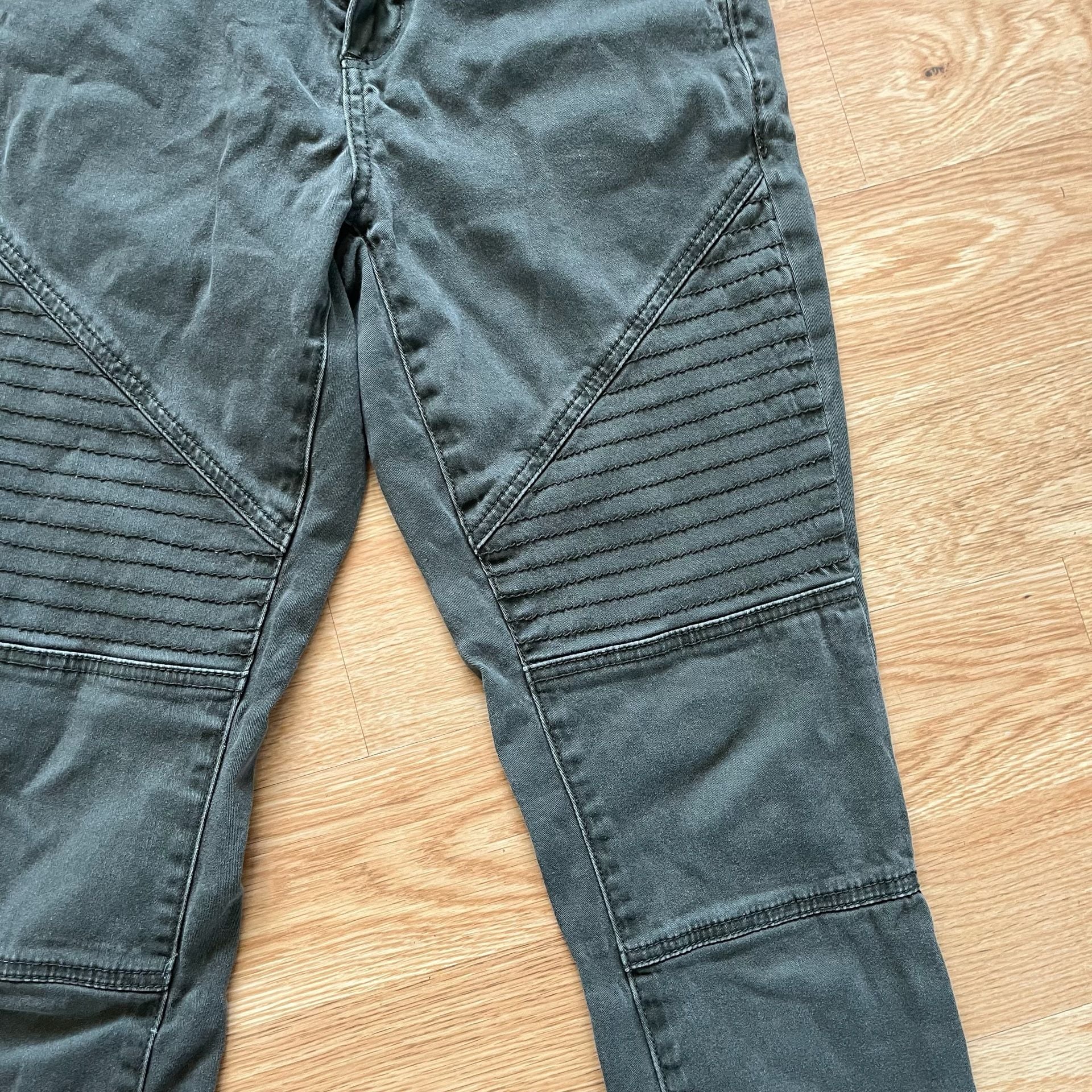 Seven7 Skinny Moto Jeans Women’s Size 4 Green Rugged 5