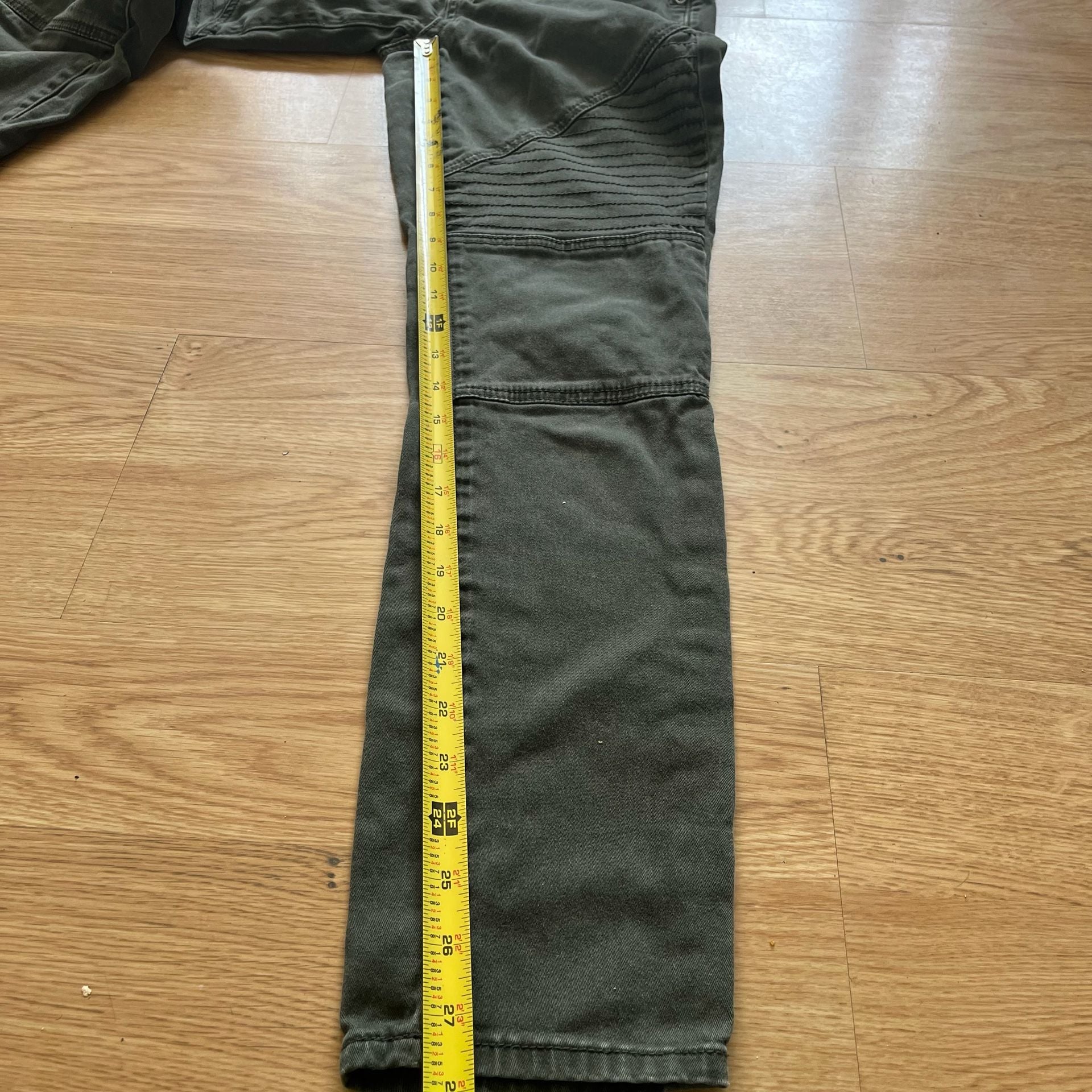 Seven7 Skinny Moto Jeans Women’s Size 4 Green Rugged 15