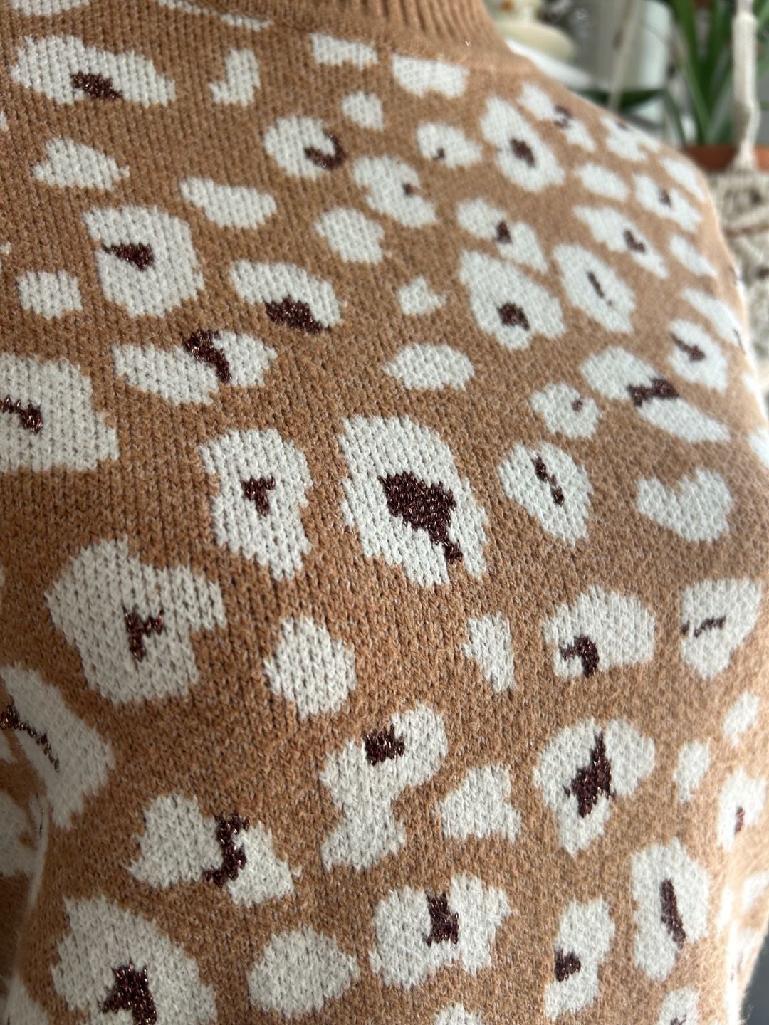 LOFT Leopard Print Mock Neck Sweater Size XSP 3