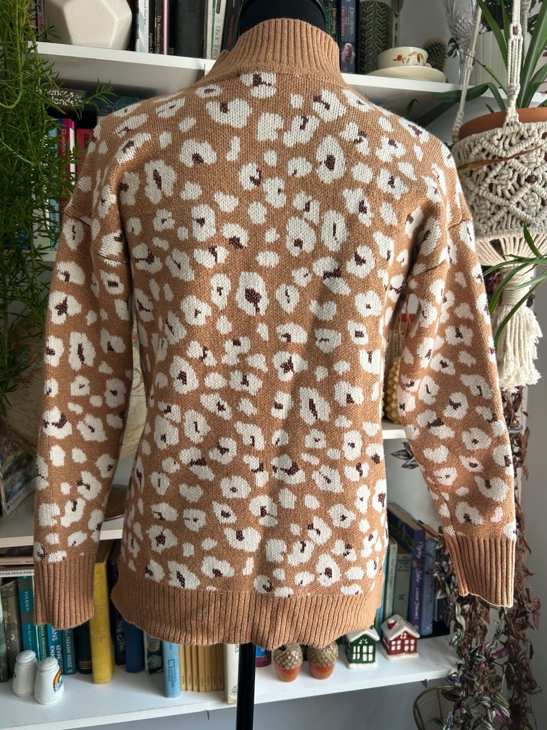 LOFT Leopard Print Mock Neck Sweater Size XSP 4