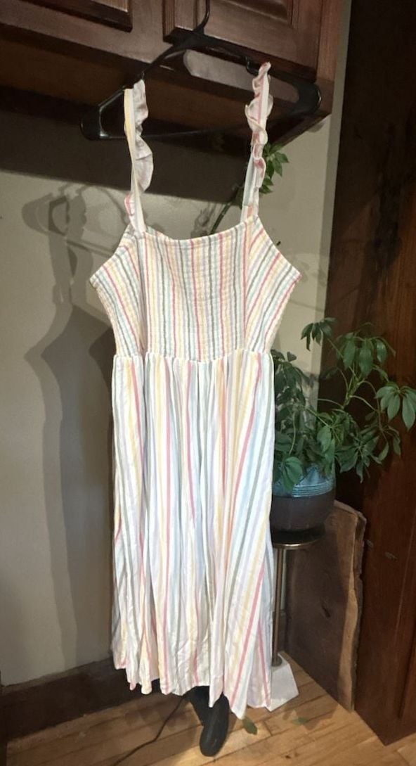 Plus Size - Midi Challis Smocked Tiered Dress - 3