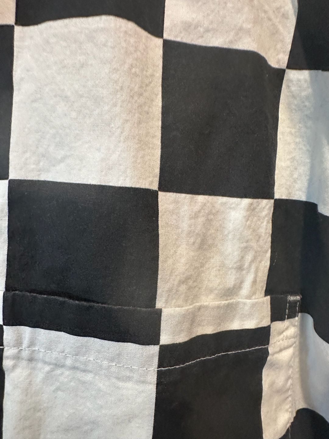 Arizona Jean Co Shirt Size XL Black White Checkerboard Short Sleeve 4