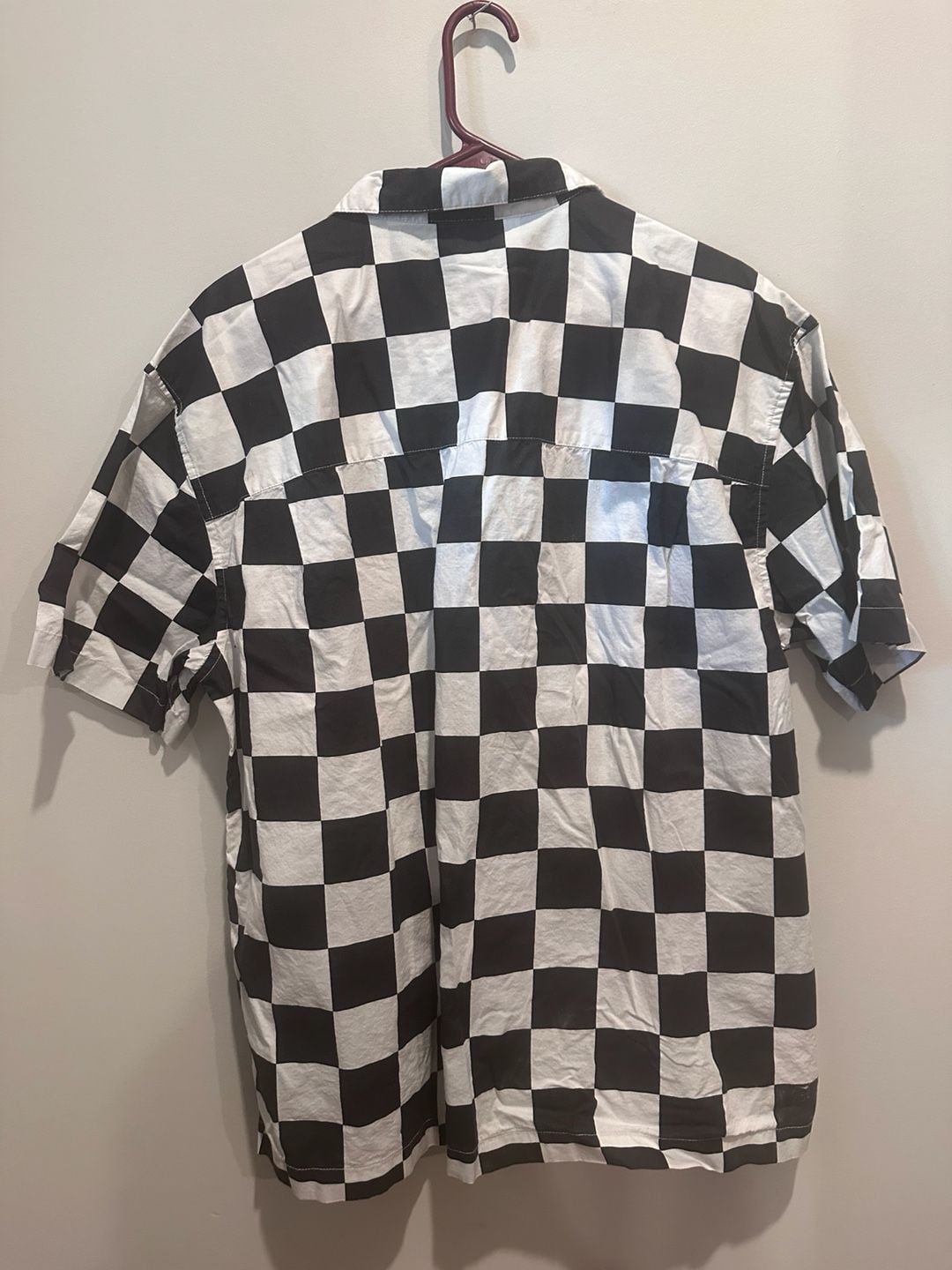 Arizona Jean Co Shirt Size XL Black White Checkerboard Short Sleeve 5