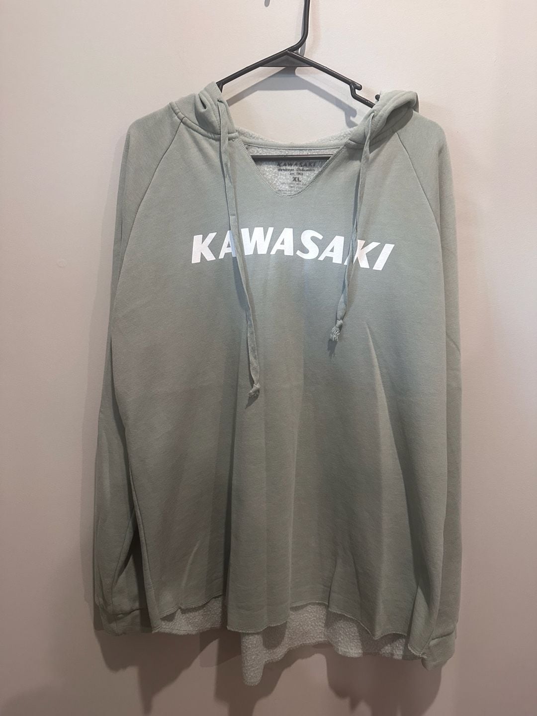 Kawasaki Heritage Collection Hoodie Size XL Sage Green Pullover 2