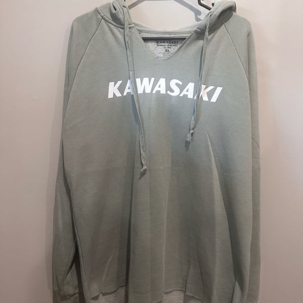Kawasaki Heritage Collection Hoodie Size XL Sage Green Pullover