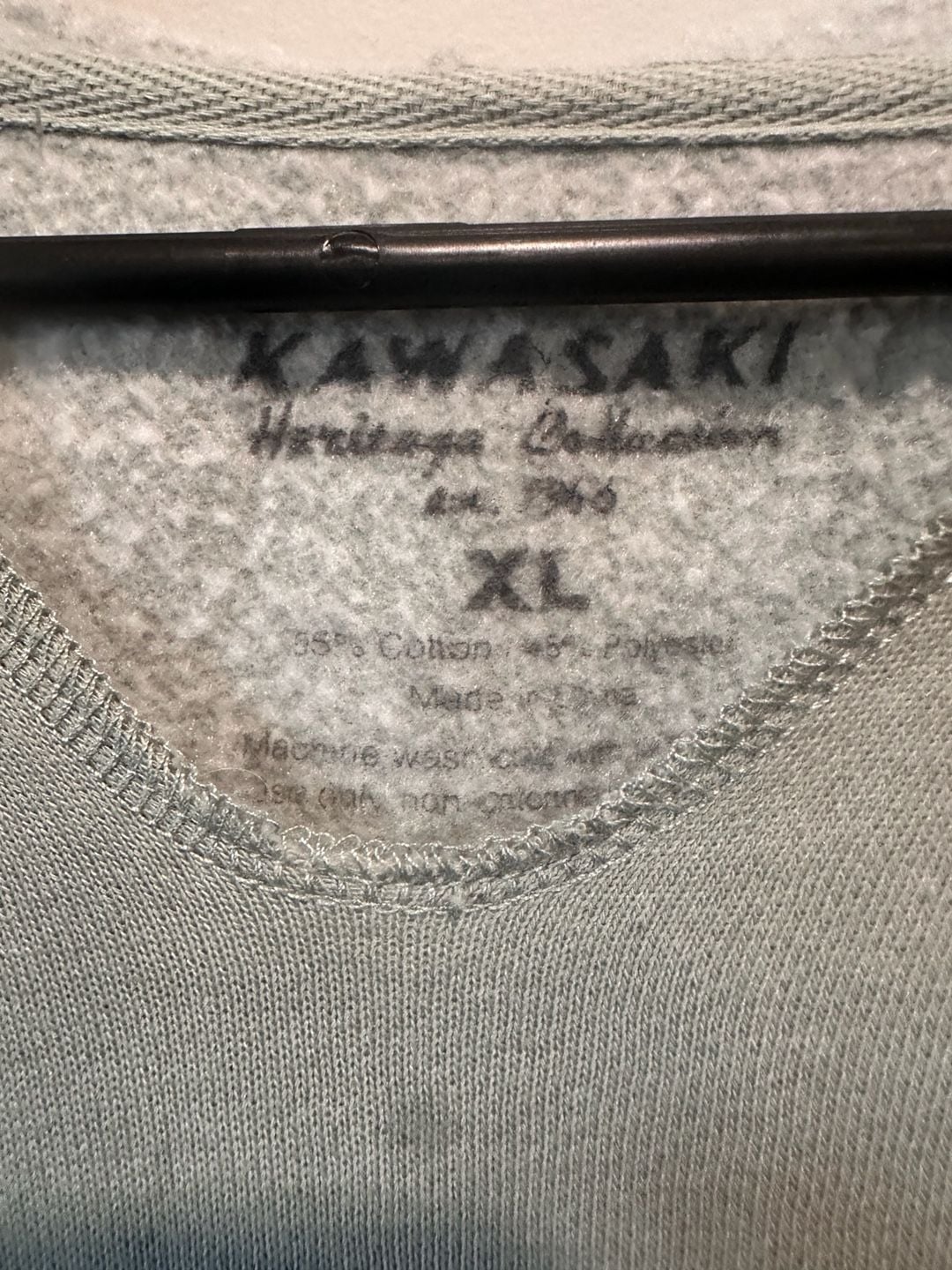 Kawasaki Heritage Collection Hoodie Size XL Sage Green Pullover 3