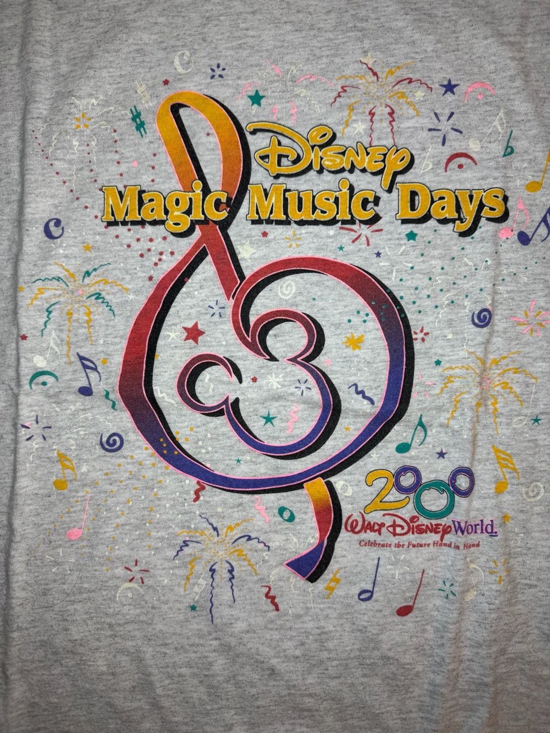 Vintage Disney Magic Music Days 2000 Size XL Grey T-Shirt 2