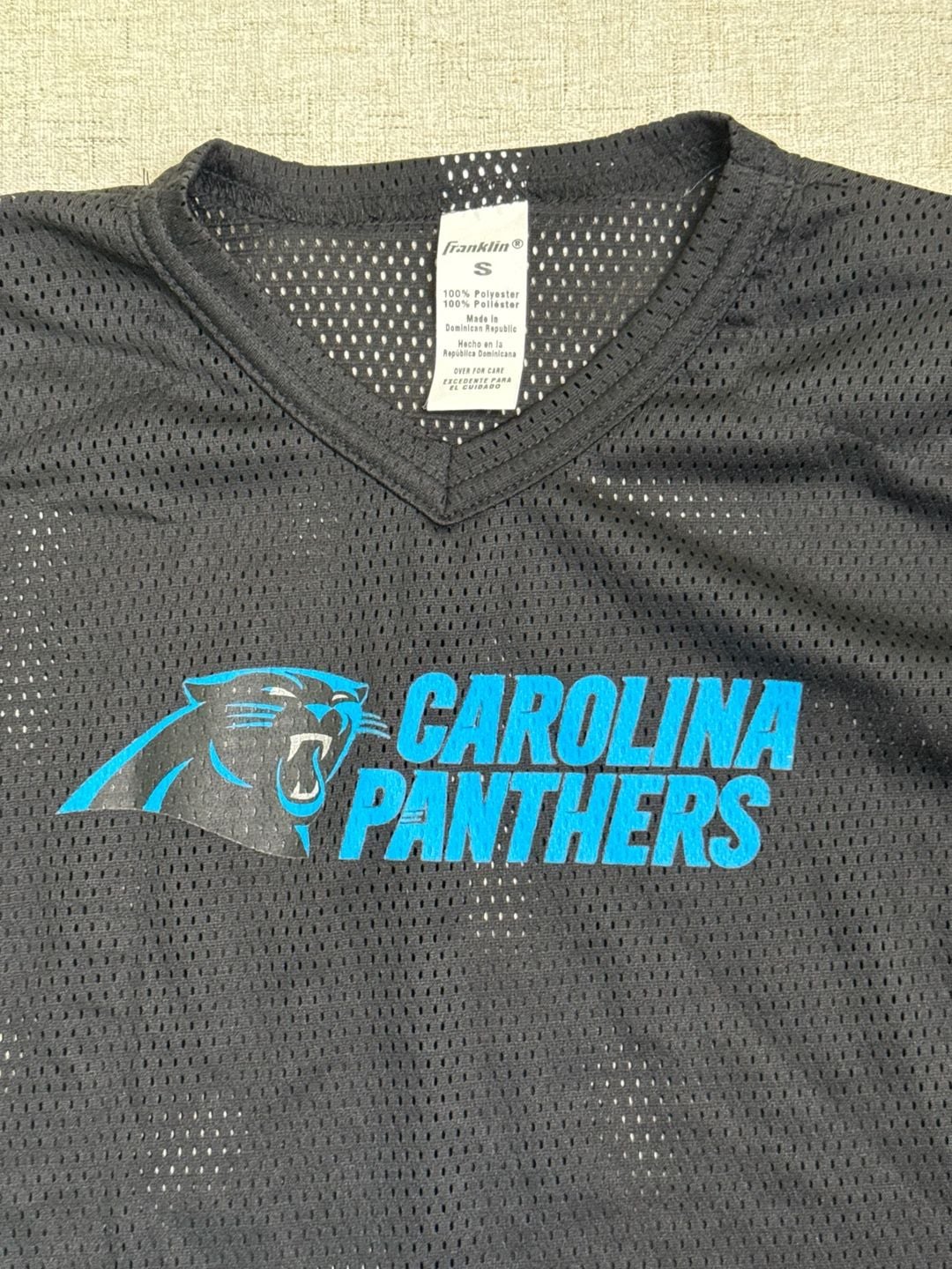 Franklin Carolina Panthers Football Jersey Size S Black Youth 4
