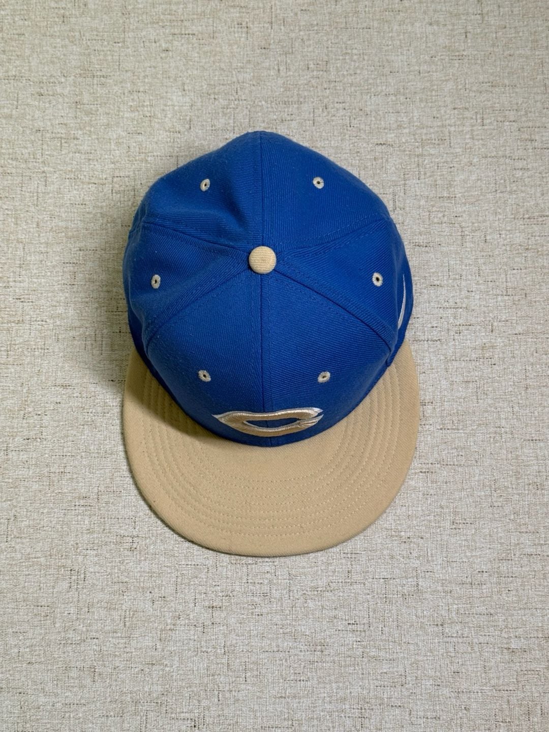 Nike Cincinnati Reds Fitted Hat Blue Tan 3