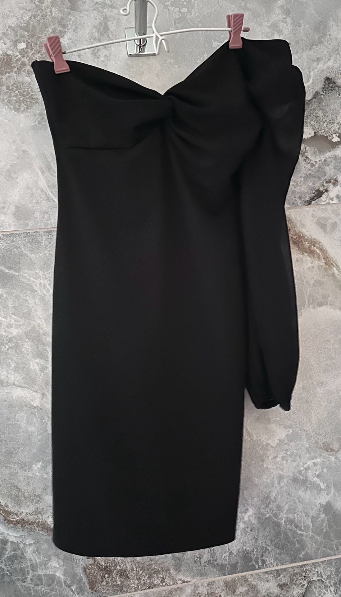 Fashion Nova Asymmetrical Black Dress Small 2
