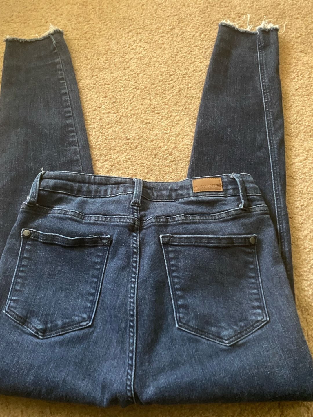 Judy Blue Skinny Jeans Size 9/29 Dark Wash Raw Hem 7