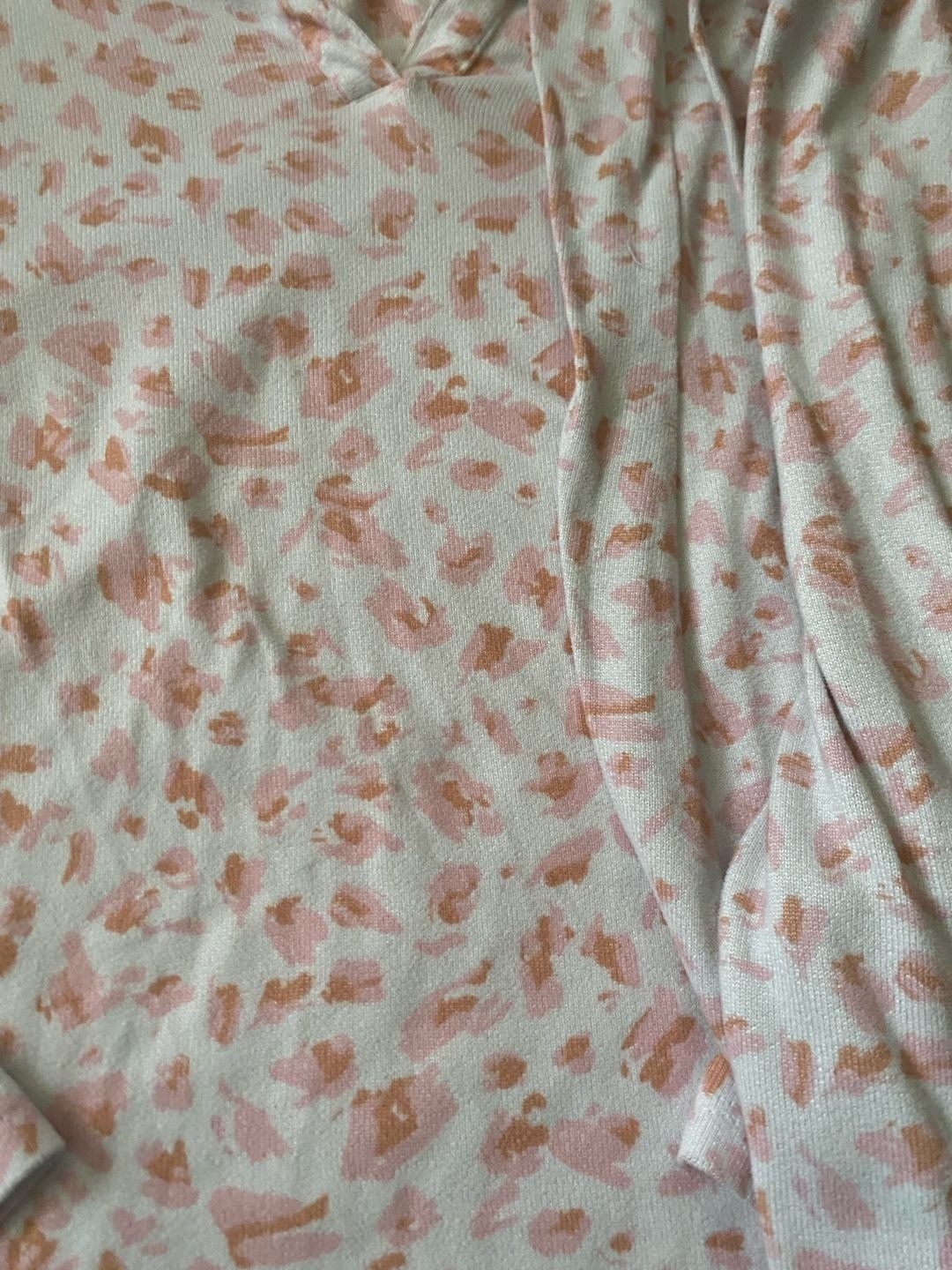 Anne Klein Pajama Set Size XL Pink White Leopard Animal Print Sleepwear 2