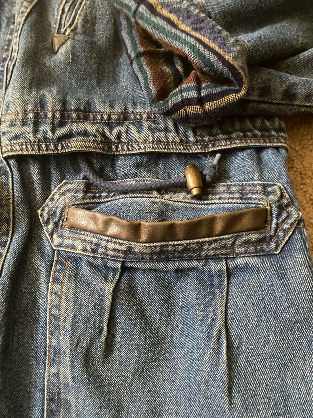 Current Seen Denim Jacket Size Medium Vintage Quilted Blue 3