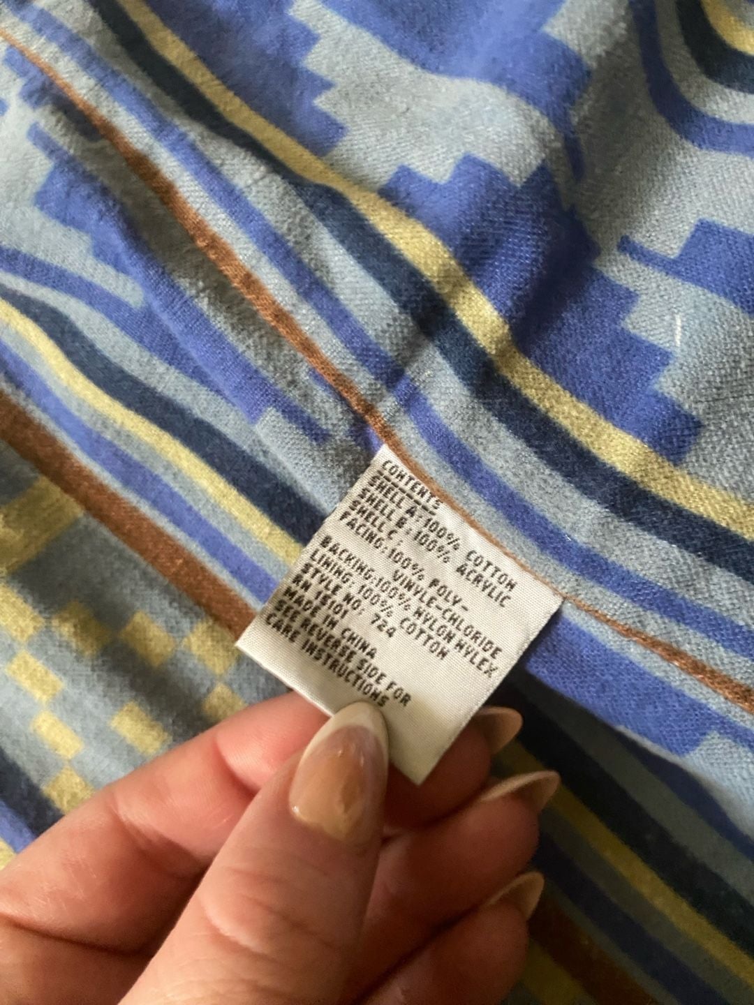 Current Seen Denim Jacket Size Medium Vintage Quilted Blue 9