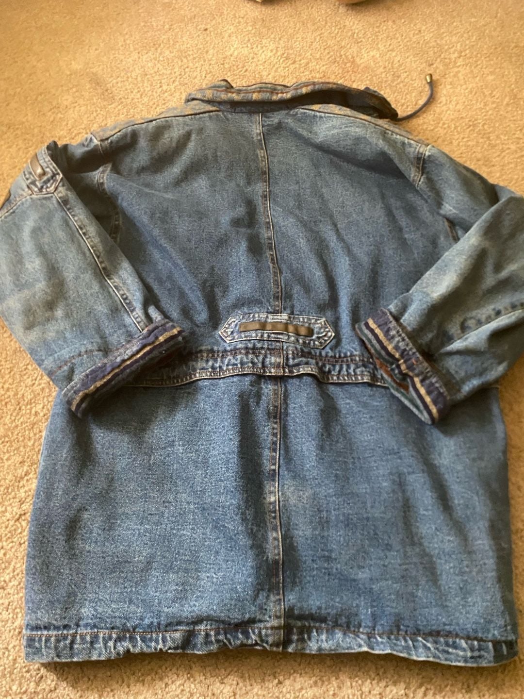 Current Seen Denim Jacket Size Medium Vintage Quilted Blue 10
