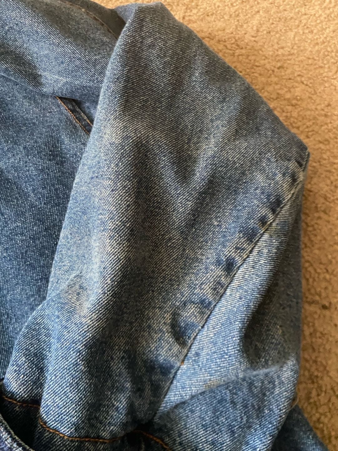 Current Seen Denim Jacket Size Medium Vintage Quilted Blue 12