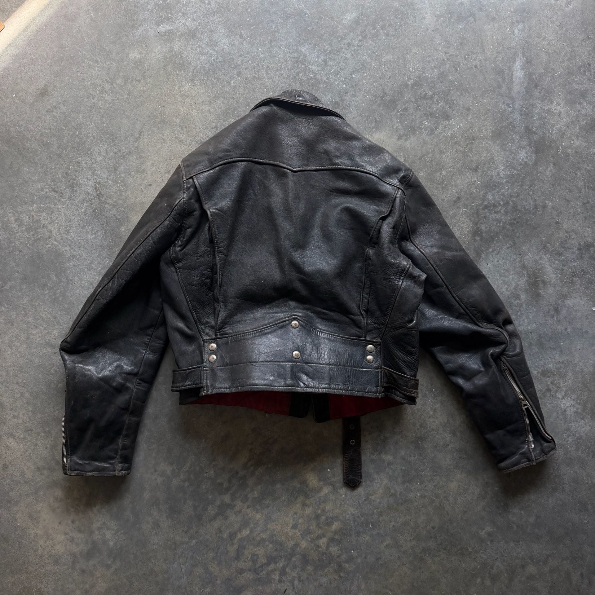 Windward Vintage 1950S Horsehide Leather Motorcycle Jacket 3