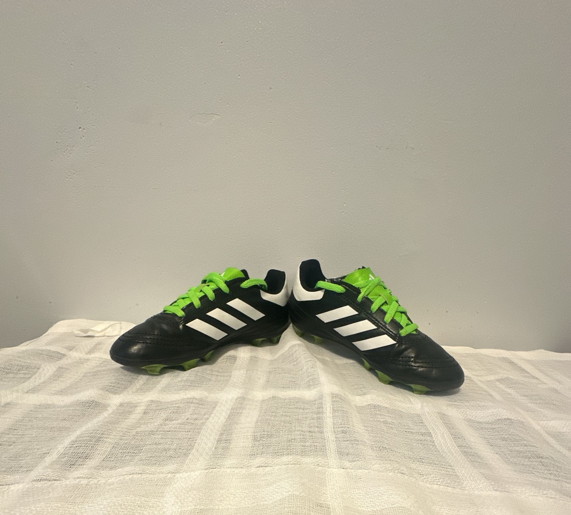 Adidas Goletto VI Soccer Cleats Black White Neon Green Youth 3