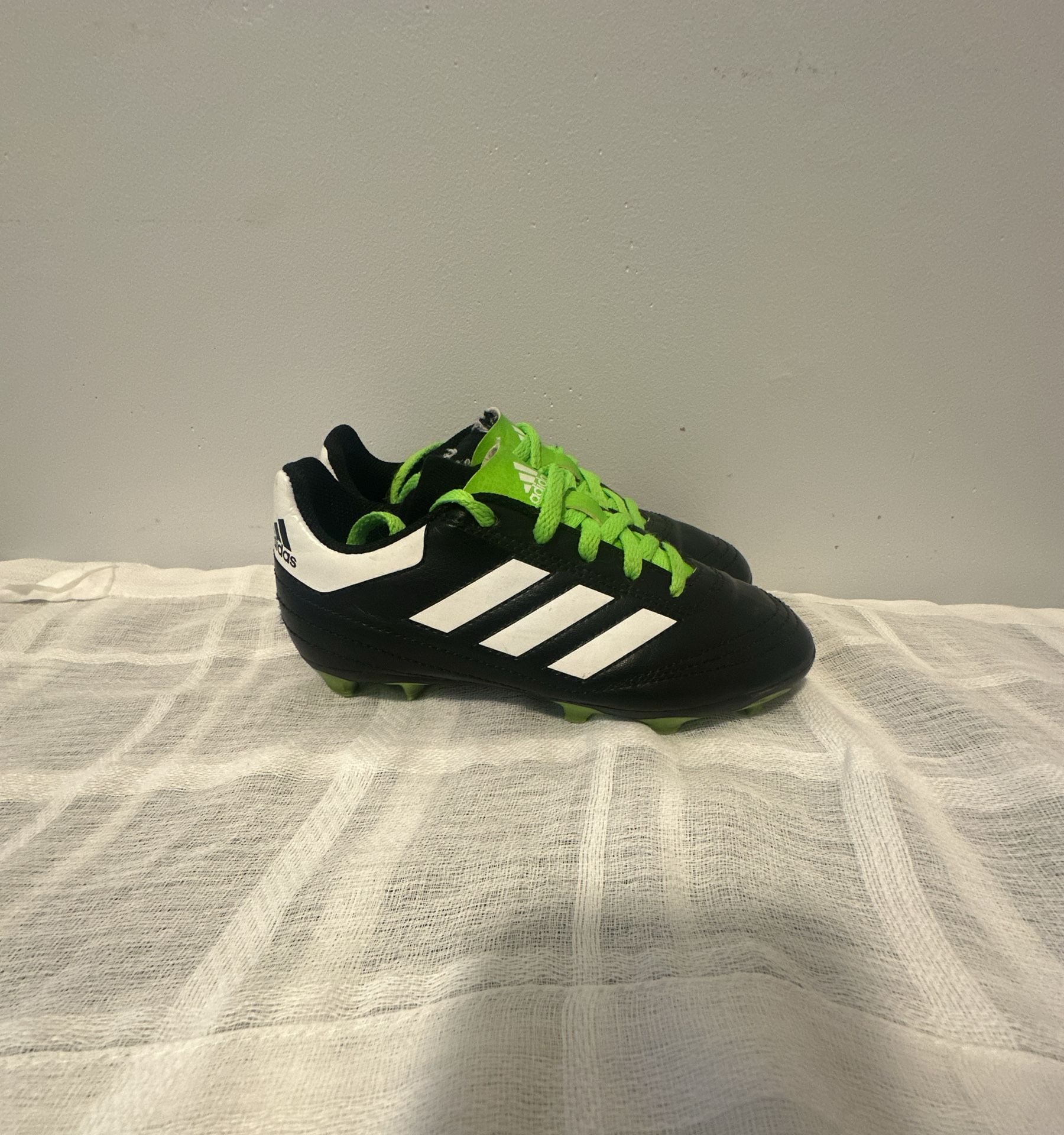 Adidas Goletto VI Soccer Cleats Black White Neon Green Youth 4