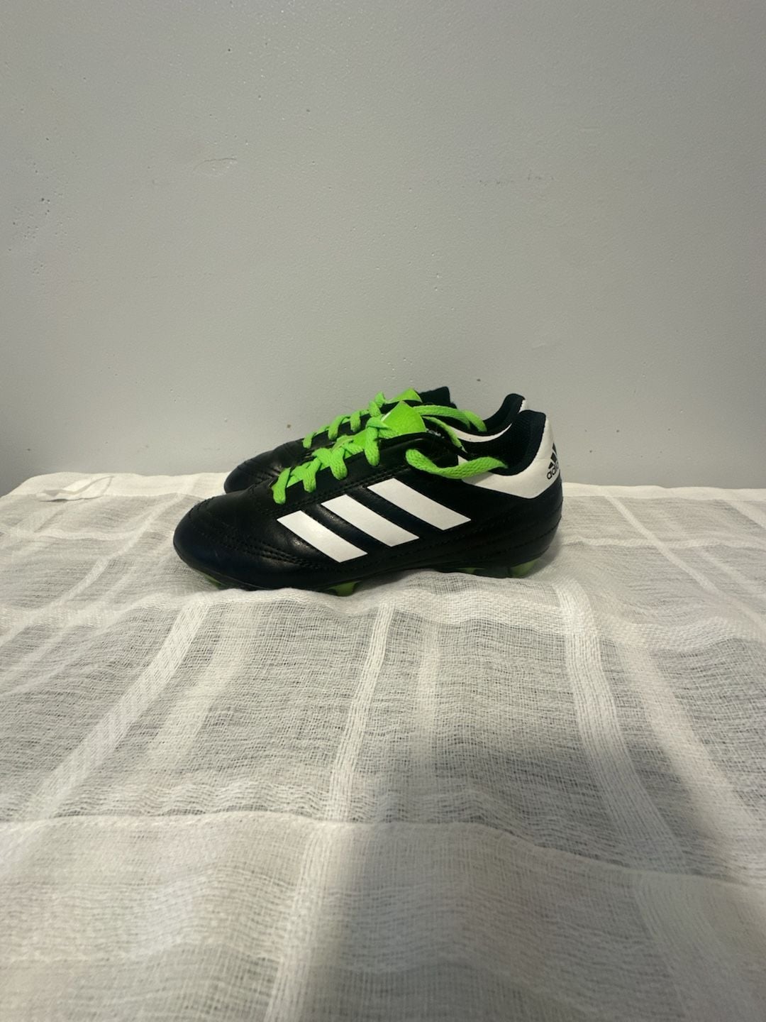 Adidas Goletto VI Soccer Cleats Black White Neon Green Youth 5