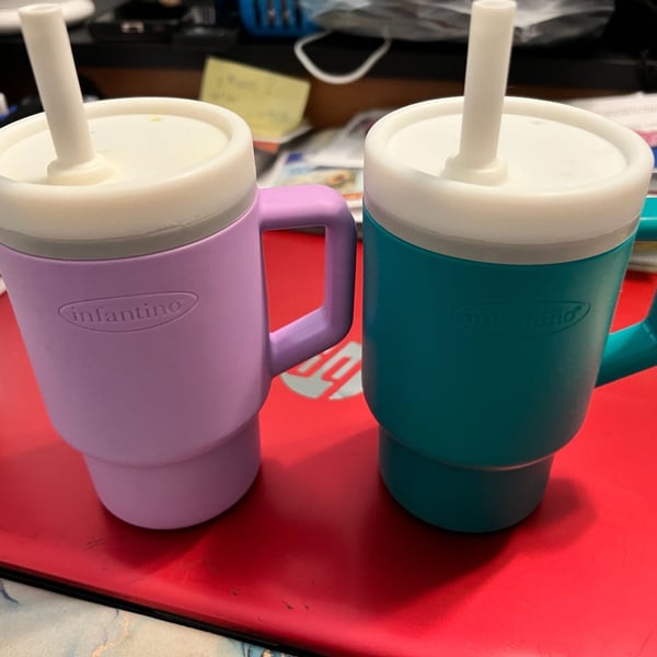 Infantino My 1st Tumbler Sippy Cup Set Purple Teal