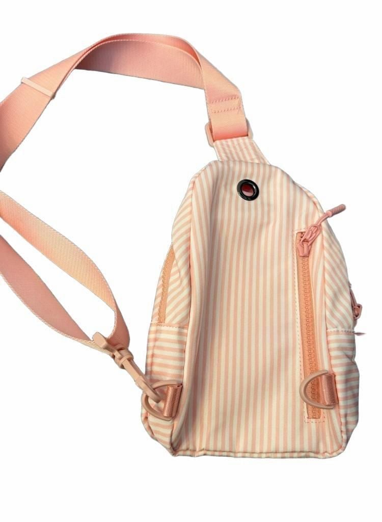 Pink White Striped Mini Crossbody Slingbag Varsity U Gift for Teens & Tweens 3