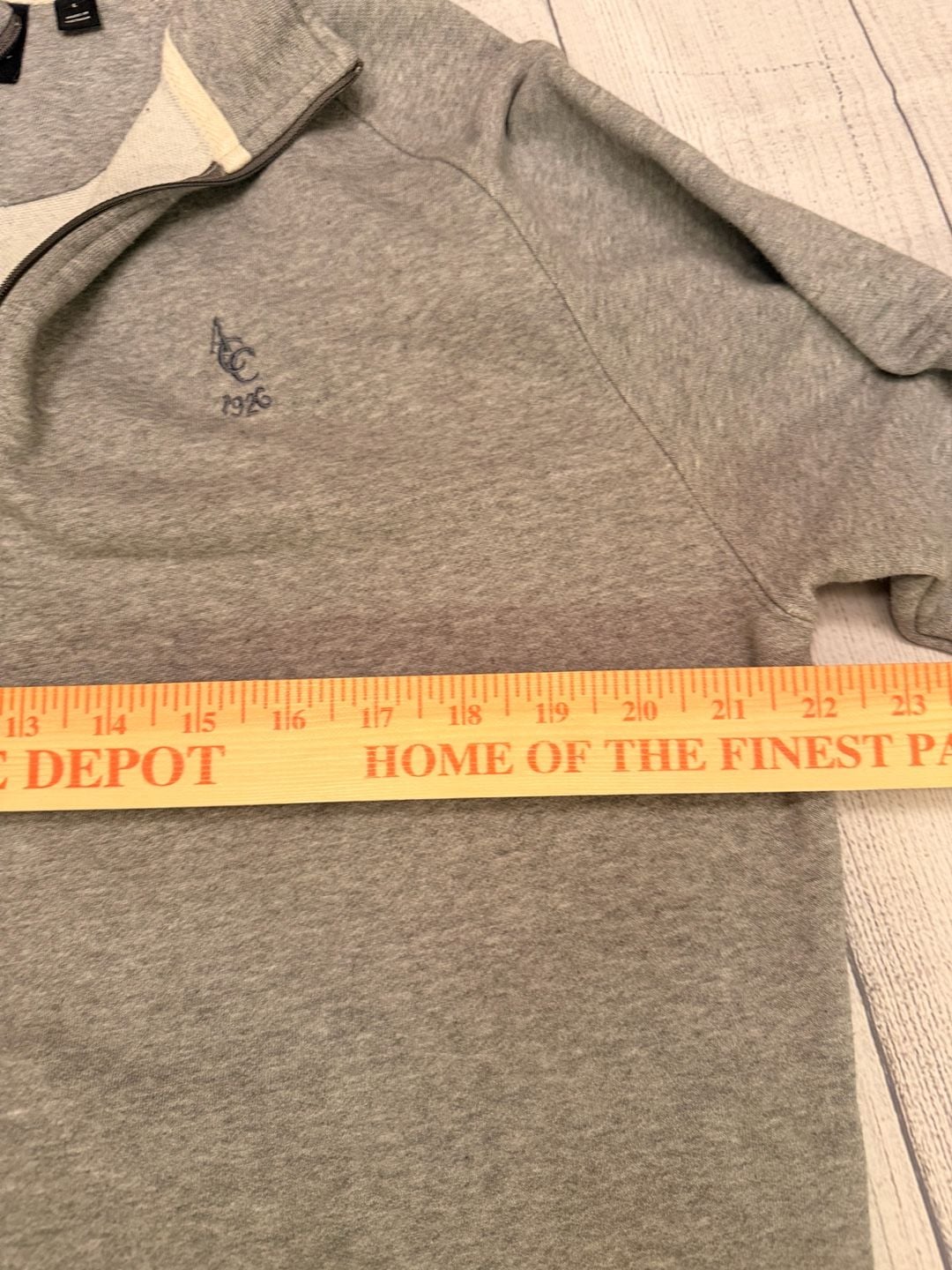 Dunning Golf Quarter-Zip Sweatshirt Size L Grey Embroidered Logo 8