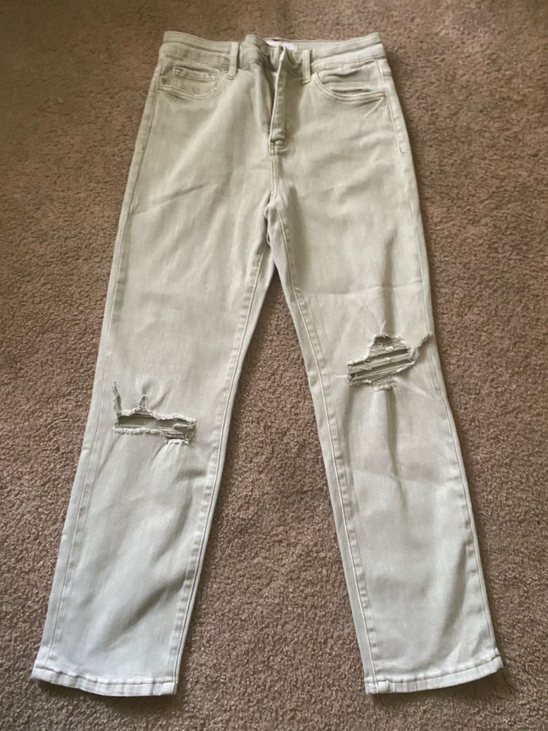 Vervet Distressed Jeans Size 28 light gray Cotton Blend Straight Leg 2