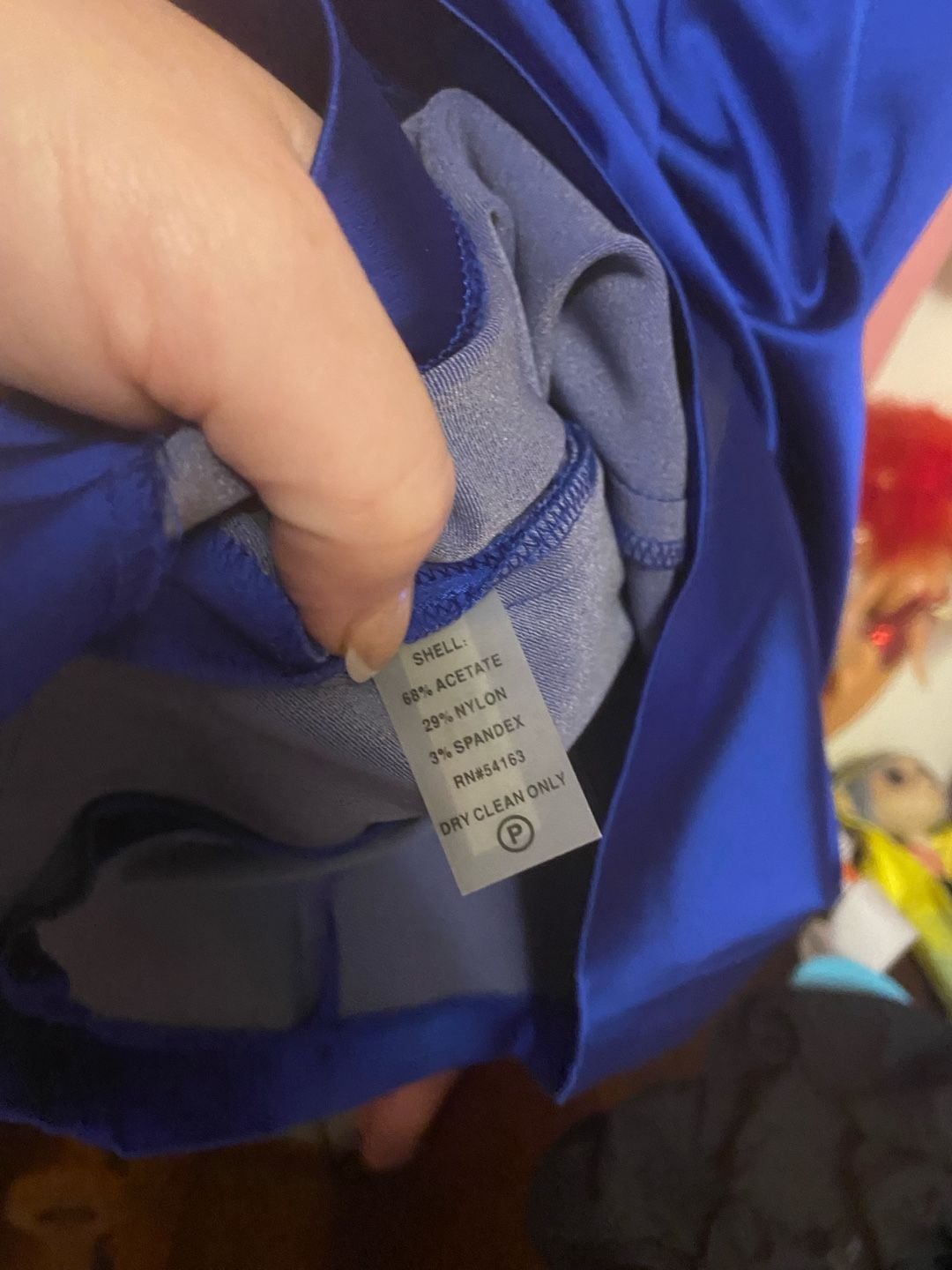 Calvin Klein Satin Dress Size 10 Royal Blue Sleeveless Cocktail 5