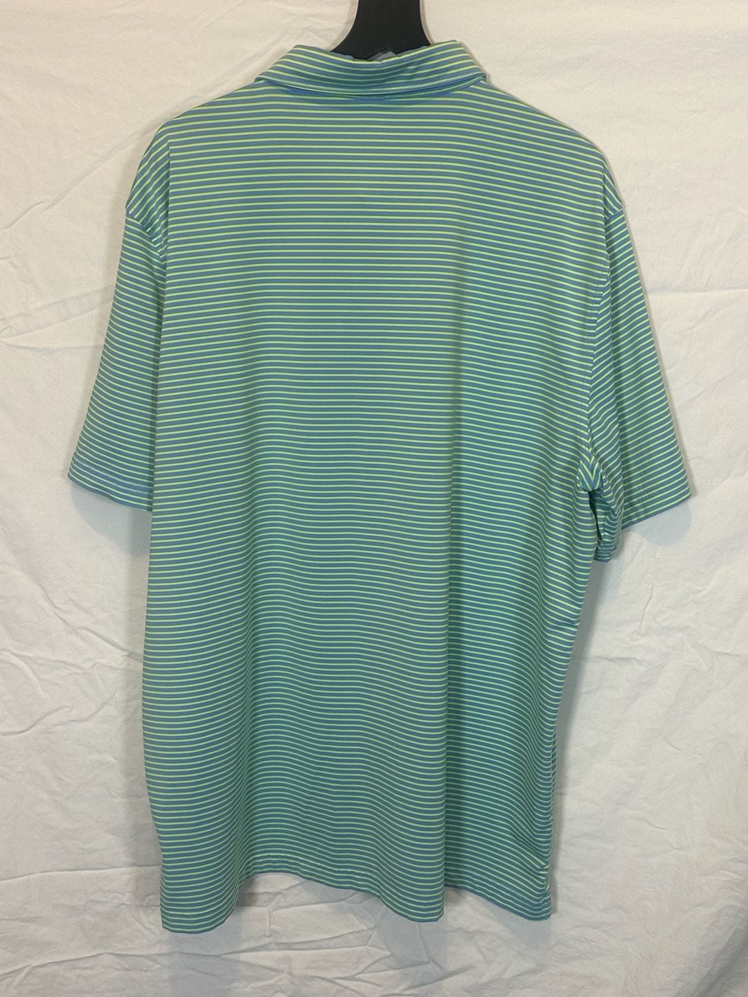 Vineyard Vines Sankaty Performance Polo Size XL Striped Blue Green 3