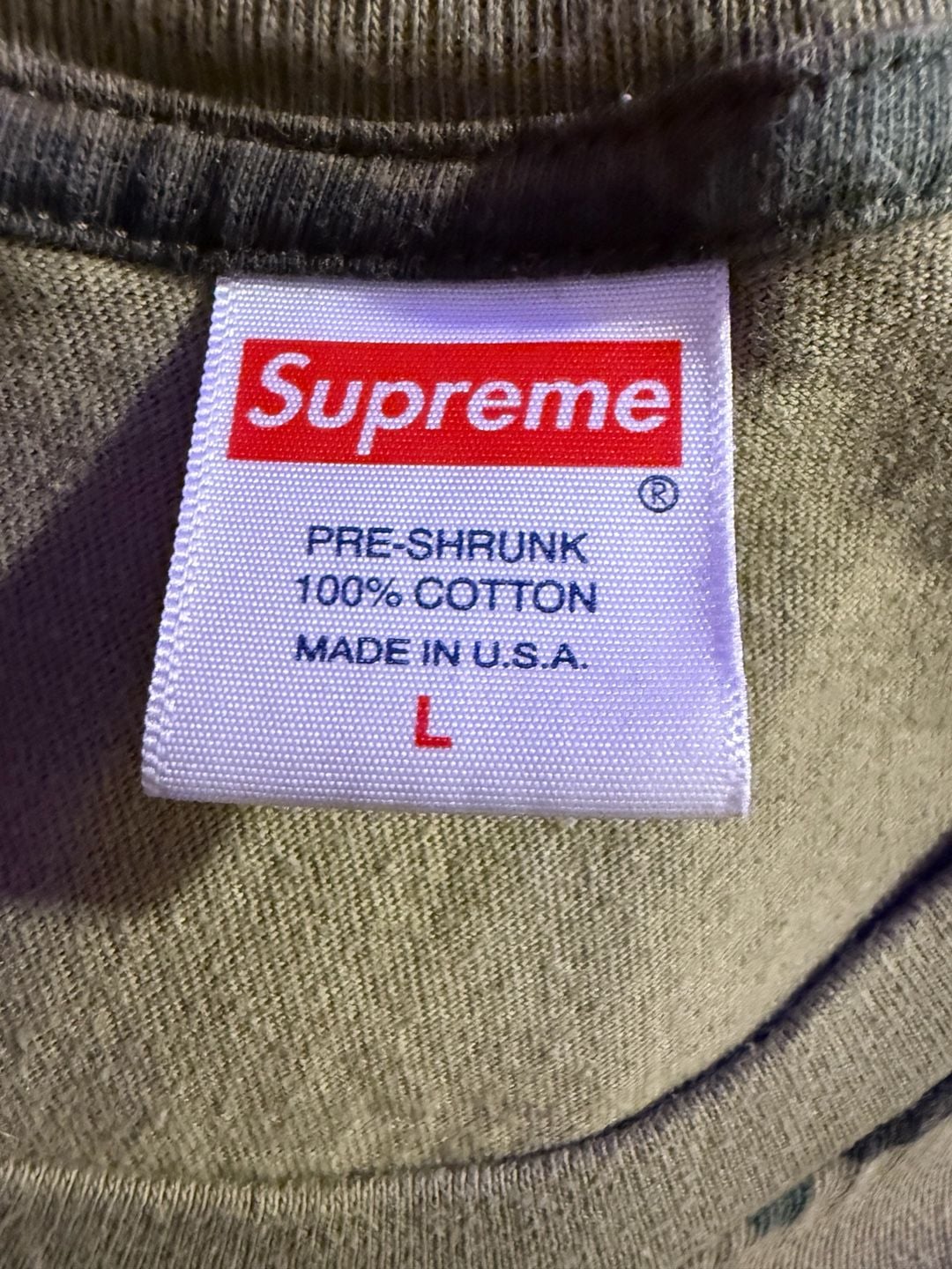 Supreme Nuova York Tee Size L Woodland Camo Graphic T-Shirt 3