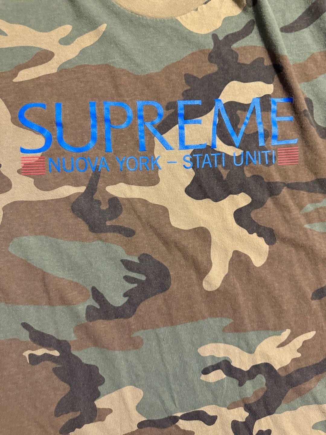 Supreme Nuova York Tee Size L Woodland Camo Graphic T-Shirt 6