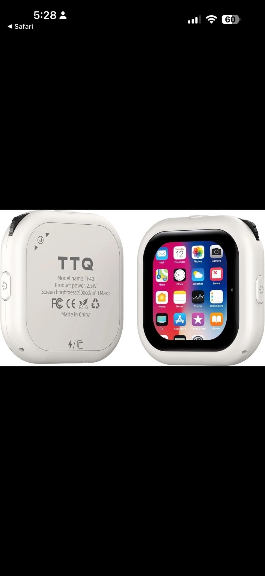 TTQ Wireless Vlog Screen TF40 White Vlog Selfie Monitor 1