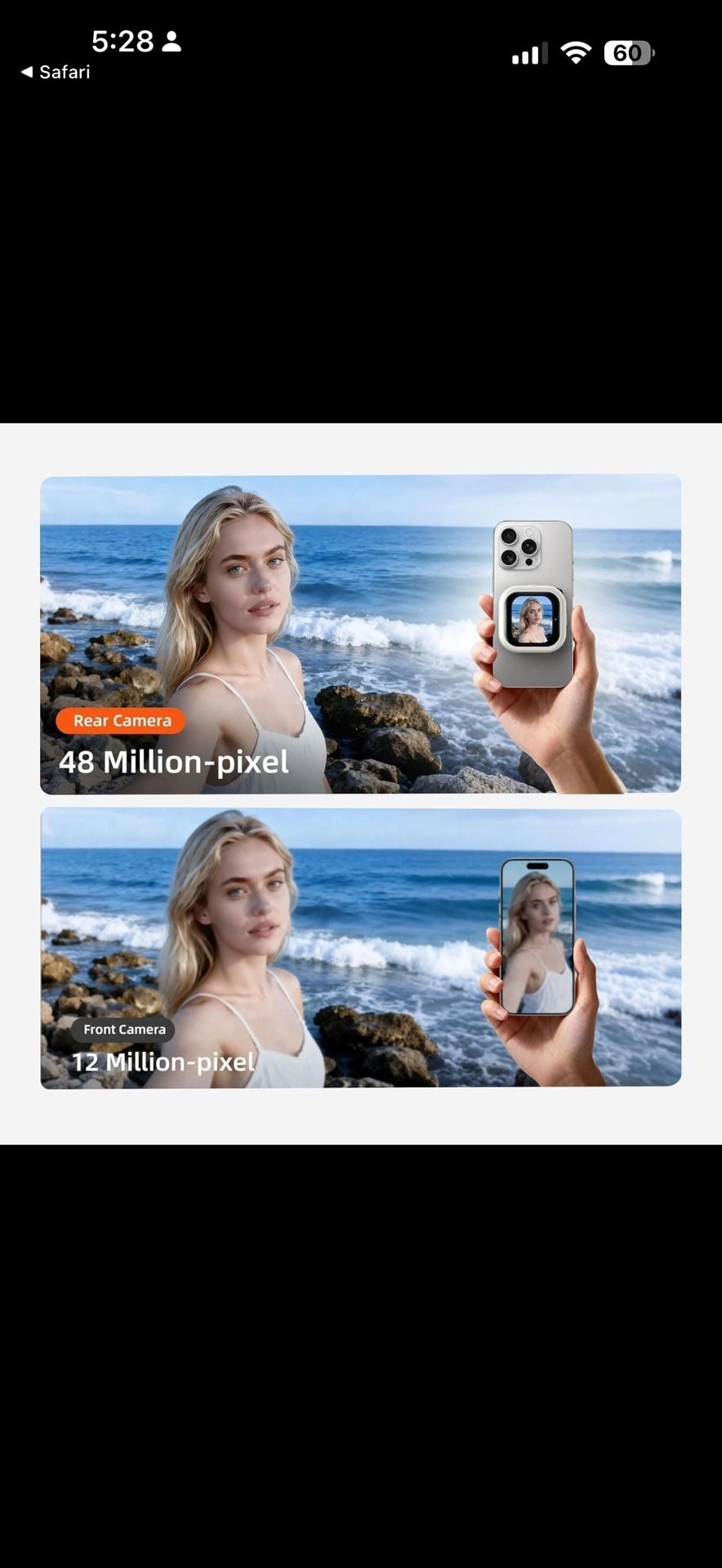 TTQ Wireless Vlog Screen TF40 White Vlog Selfie Monitor 3