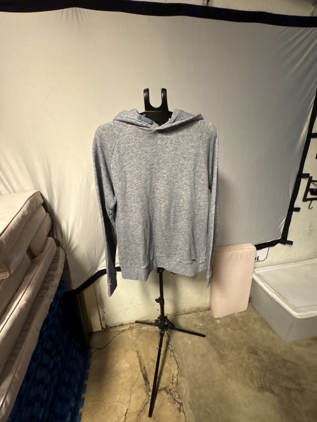 Hugo Boss Hoodie Grey Melange Cotton Pullover 2
