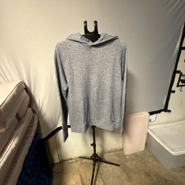 Hugo Boss Hoodie Grey Melange Cotton Pullover