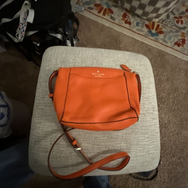 Kate Spade Monica Pebbled Leather Crossbody Orange