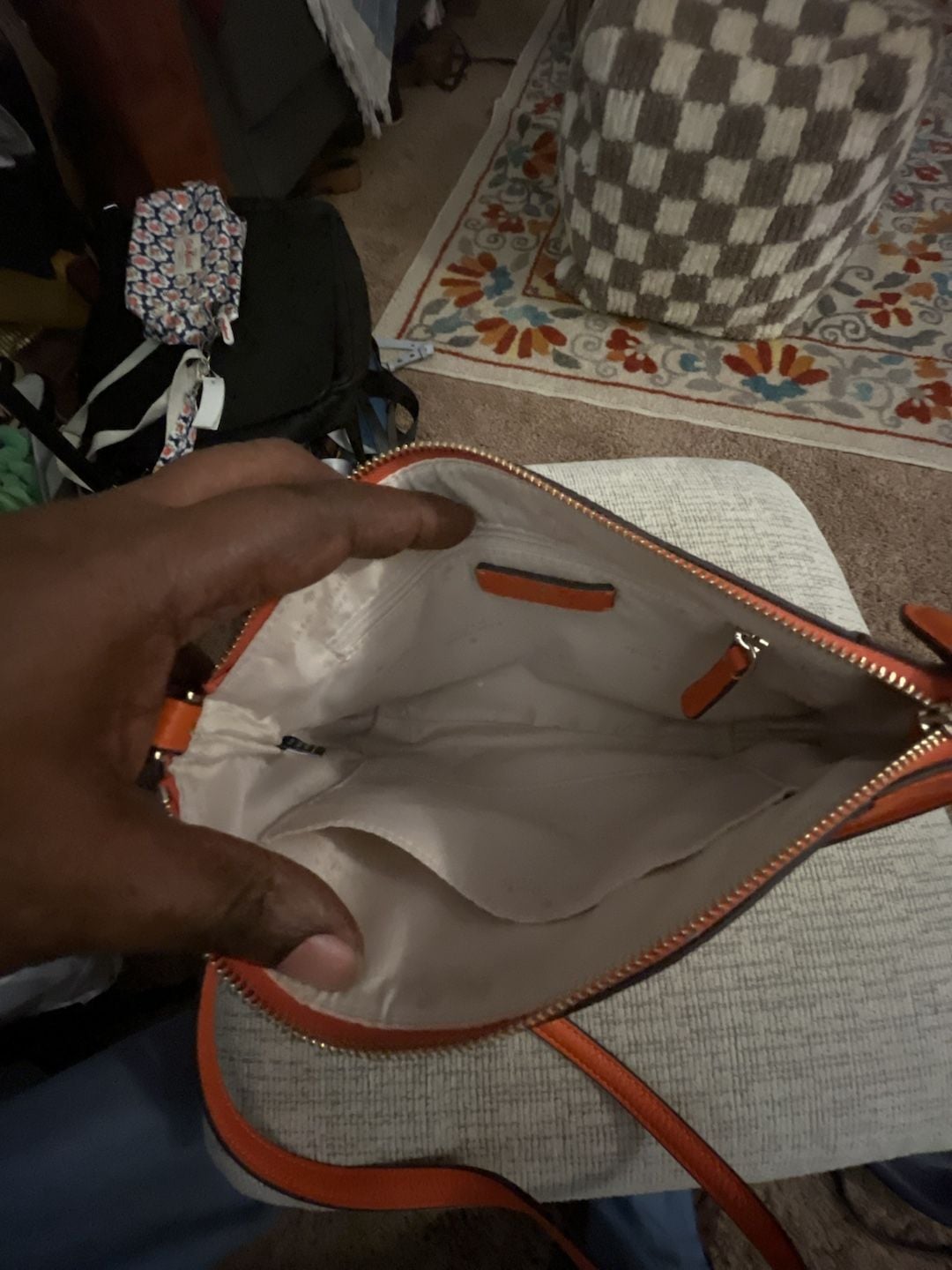 Kate Spade Monica Pebbled Leather Crossbody Orange 4