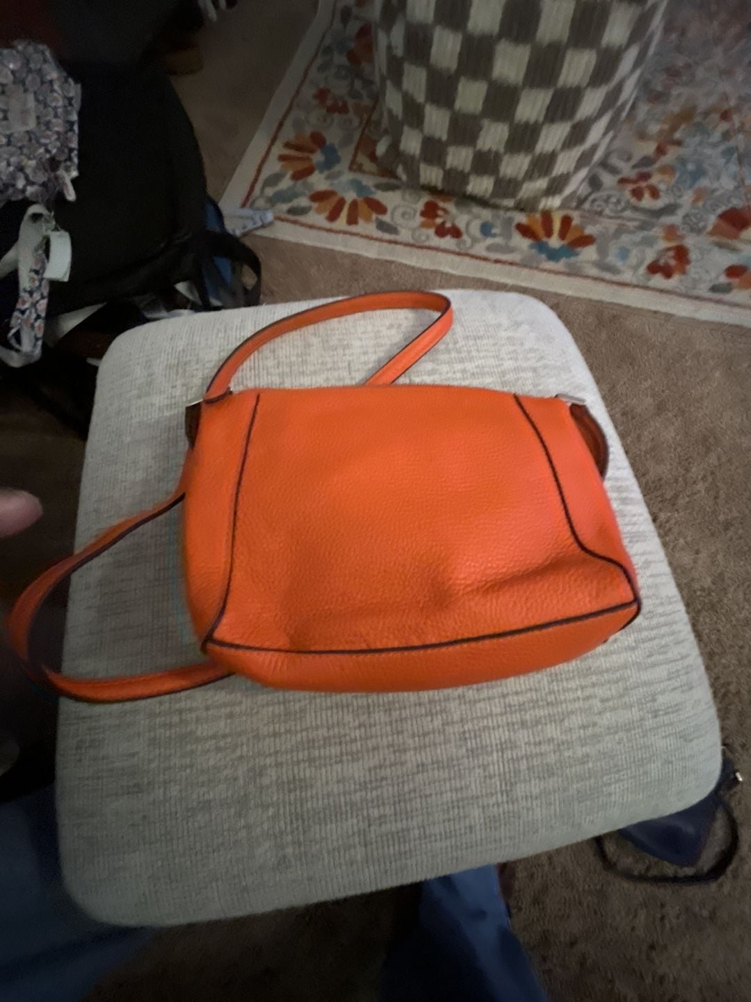 Kate Spade Monica Pebbled Leather Crossbody Orange 6