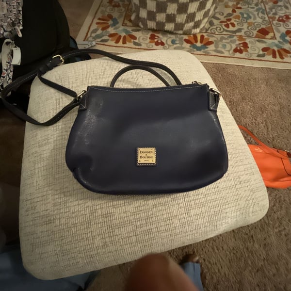Dooney & Bourke Lexi Crossbody Bag Blue Saffiano Leather
