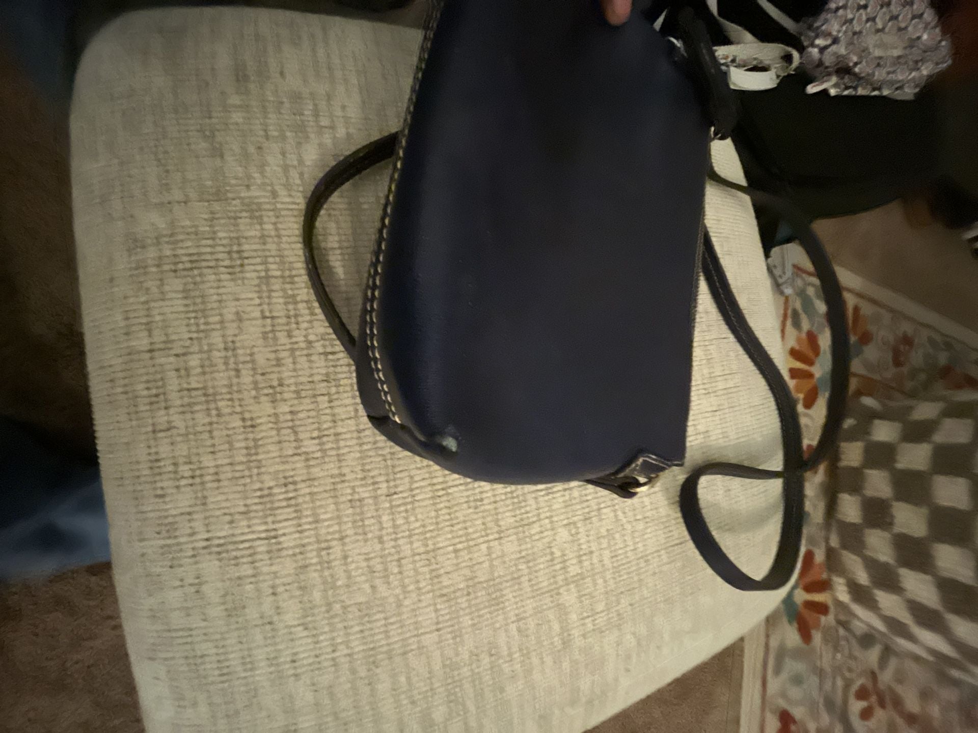 Dooney & Bourke Lexi Crossbody Bag Blue Saffiano Leather 7