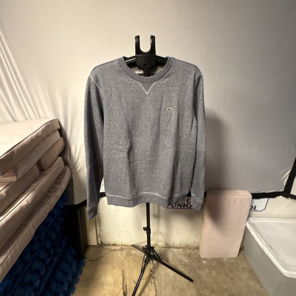 Lacoste Sweatshirt Size 5 Grey Pique Crew Neck Fleece