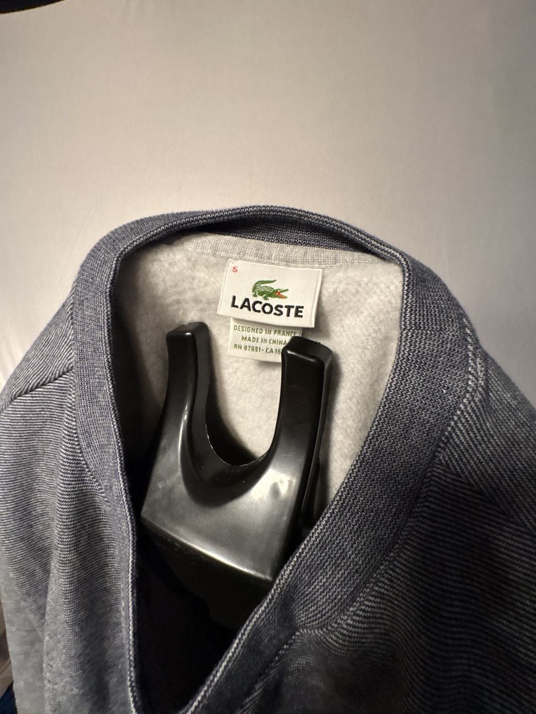 Lacoste Sweatshirt Size 5 Grey Pique Crew Neck Fleece 7
