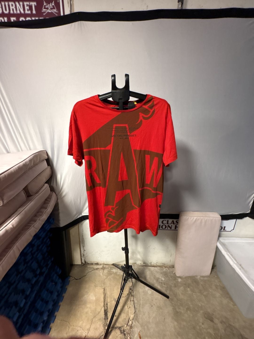 G-Star Raw T-Shirt Size L Red Graphic Print Relaxed Fit 2
