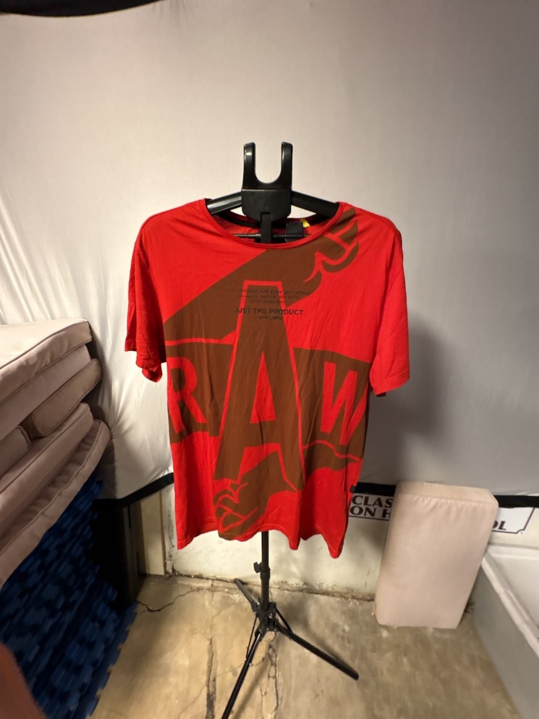 G-Star Raw T-Shirt Size L Red Graphic Print Relaxed Fit 3