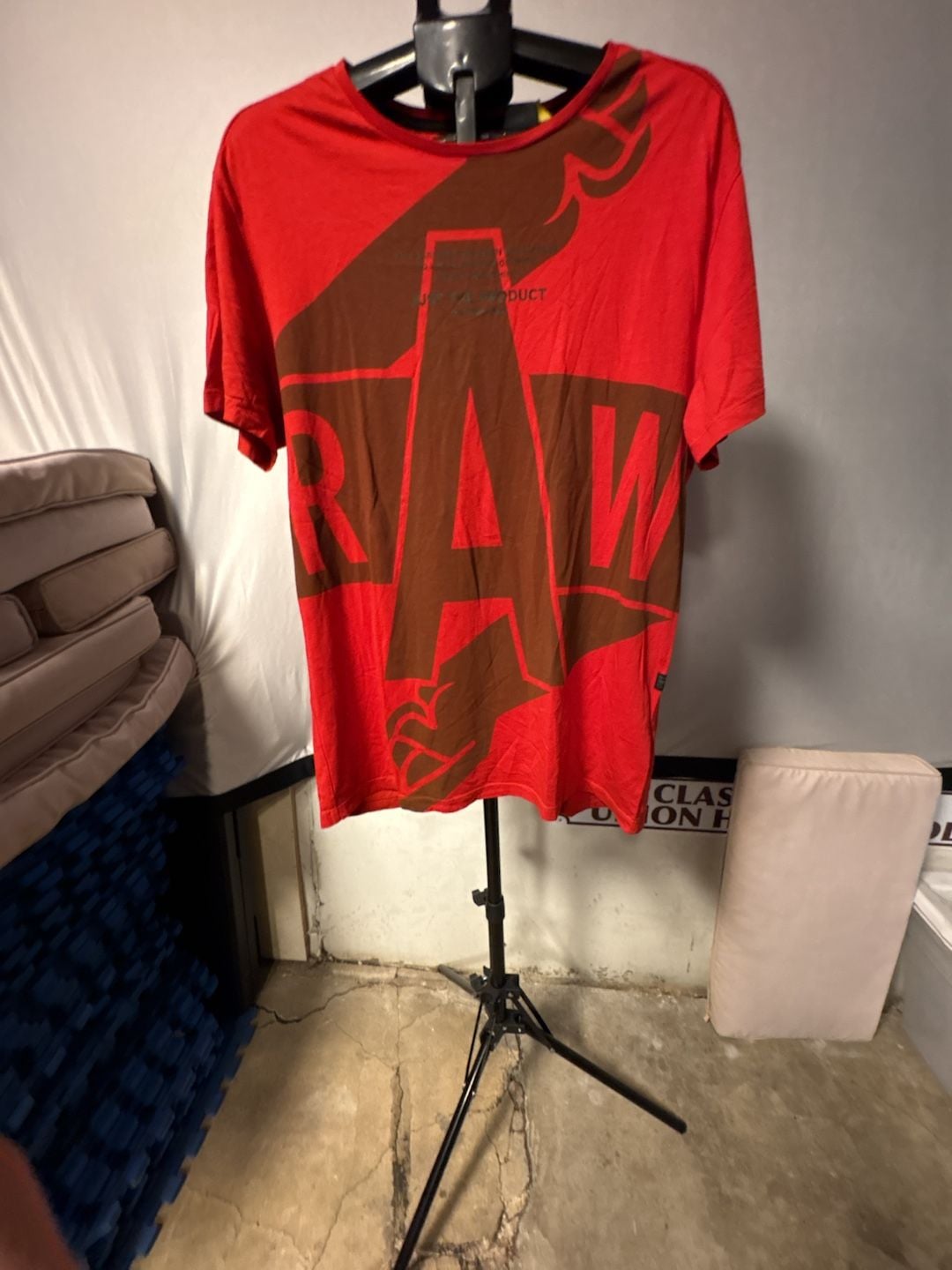 G-Star Raw T-Shirt Size L Red Graphic Print Relaxed Fit 4