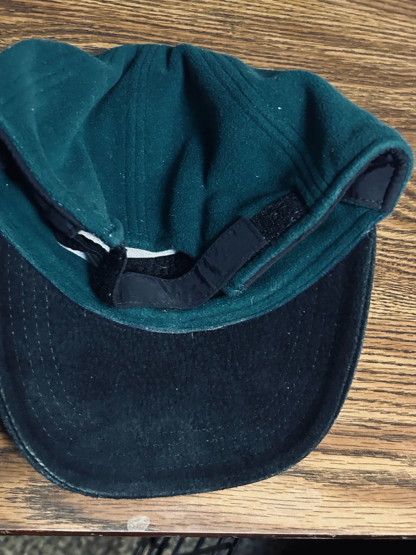 Vintage The North Face Fleece Ear Flap Hat Cap Green Black Medium Y2K Ski 7