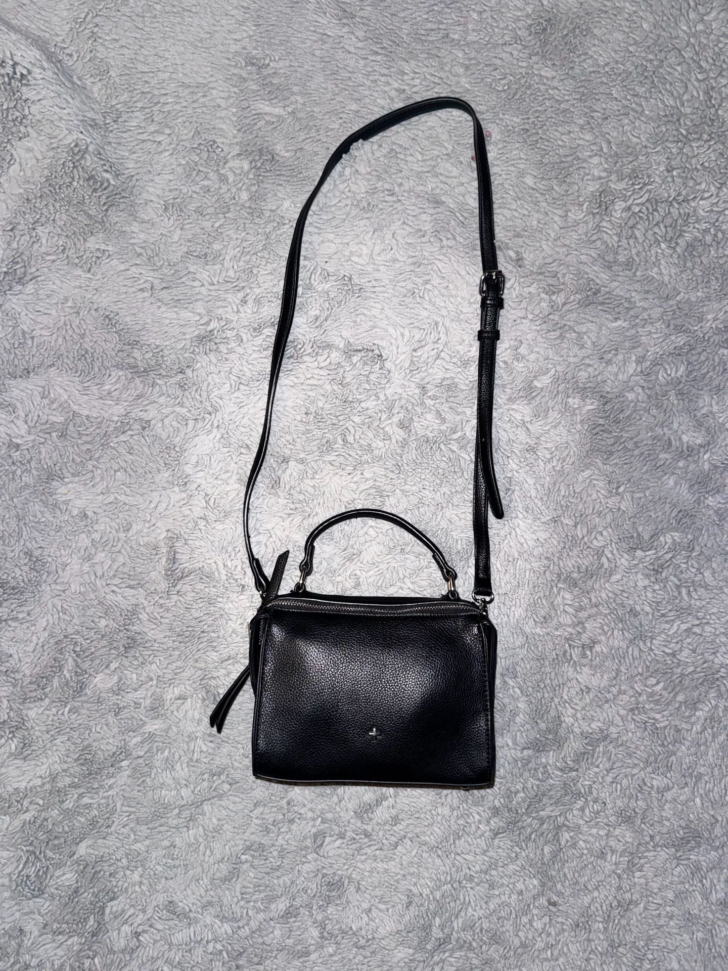 Peta + Jain Crossbody Bag Black Pebble Faux Leather 4