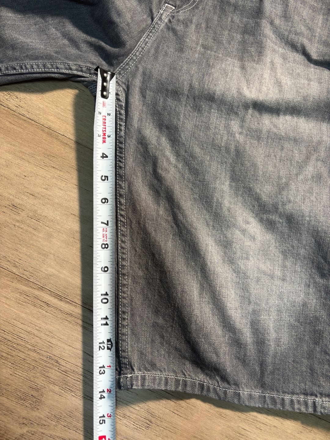 Vintage Y2K Ecko Unltd Jean Shorts Size 38 Grey Denim Hang 'Em High Baggy Jorts 11